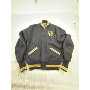 Vintage UC 70 Varsity Jacket Wool Leather 1970 University California USA